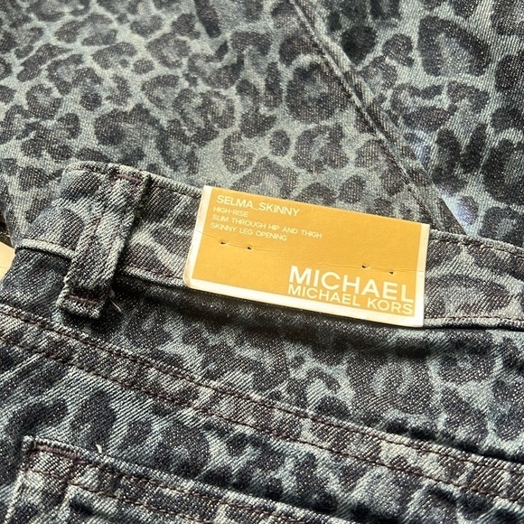 Micheal Michael Kors High-Rise Straight Skinny Selma Dusk Blue Wash - Picture 5 of 7